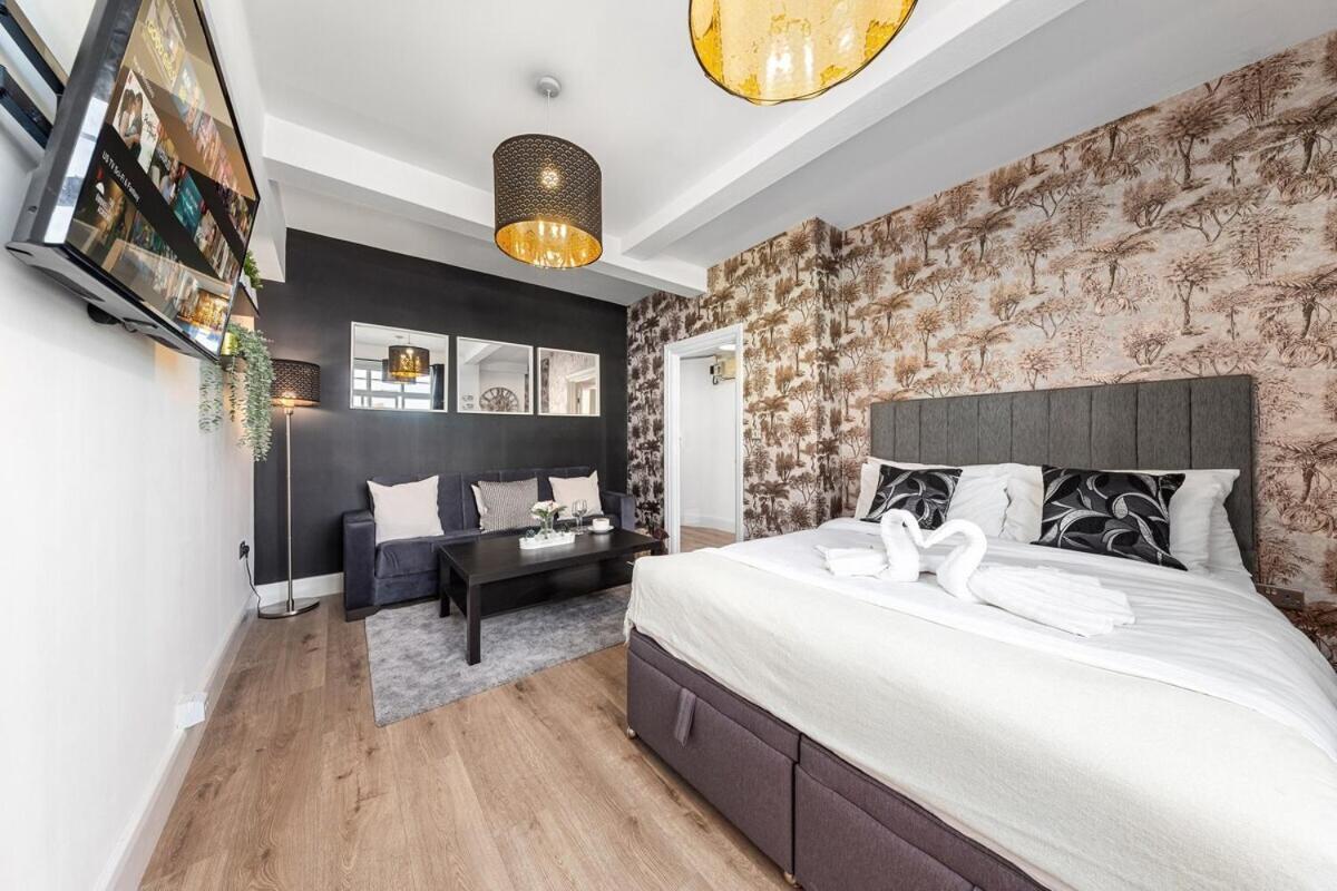Central London Luxury, Relaxing Apartment! 2 Mins From Paddington Station! Стая снимка